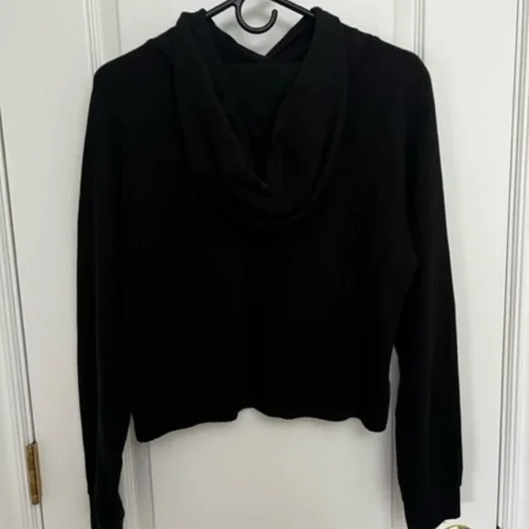 CLEARANCE Nike Black Hooded Ribbed Sweatshirt - Picture 3 of 12